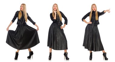 Çeşitli pozlarda kadın resmi.