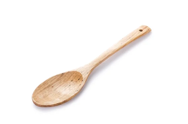 Wooden spoon isolated on white — Stock Photo, Image