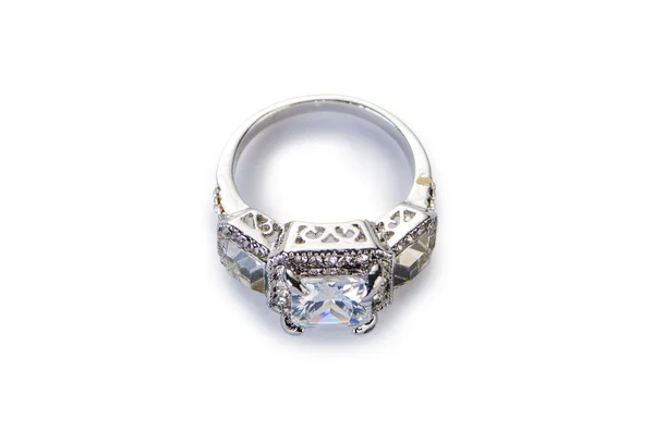 Mücevher yüzüğü beyazda izole edilmiş. — Stok fotoğraf