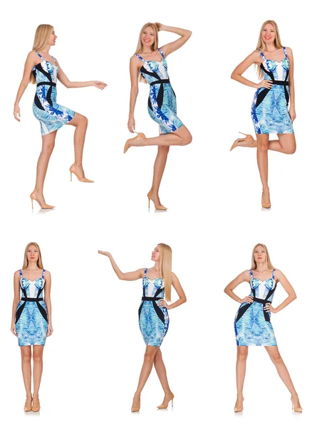 Composite photo of woman in various poses — Stock Photo, Image