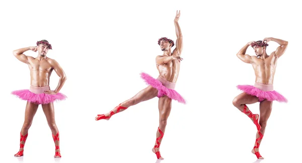 Man draagt ballet tutu geïsoleerd op wit — Stockfoto