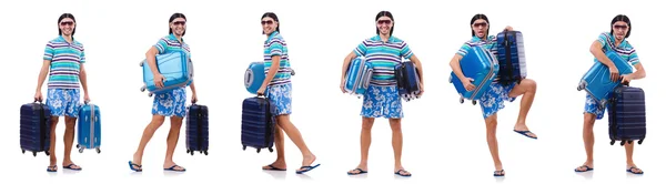 Чоловік готується до цієї літньої відпустки — стокове фото