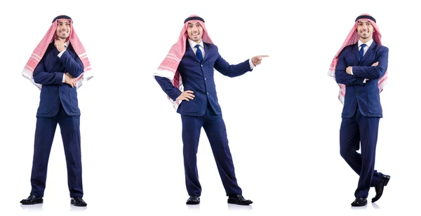 Set of photos with arab businessman — Stock Photo, Image