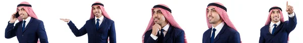 Set foto 's met Arabische zakenman — Stockfoto
