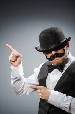 Vintage kavram komik adam