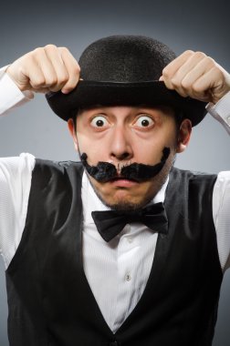 Vintage kavram komik adam