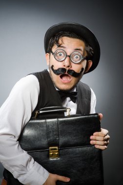 Vintage kavram komik adam