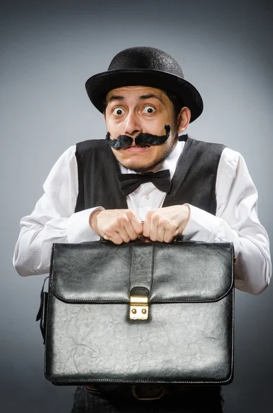 Funny man in vintage concept — Stock Photo, Image