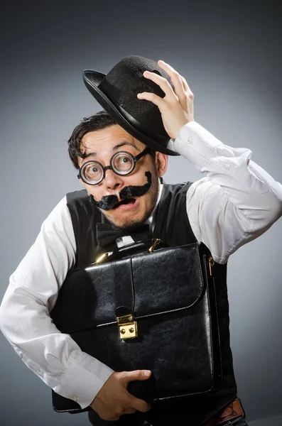 Funny man in vintage concept — Stock Photo, Image