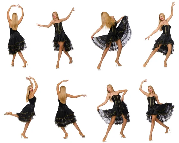 Composite photo of woman in various poses — Stock Photo, Image