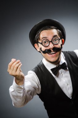 Vintage kavram komik adam