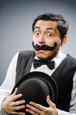 Vintage kavram komik adam