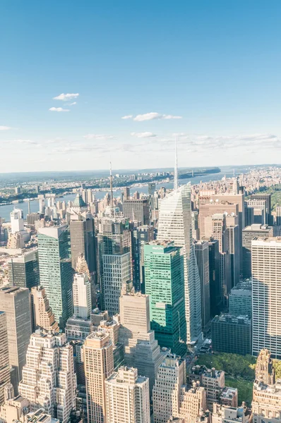 New York city panorama with tall skyscrapers — Stock Photo, Image