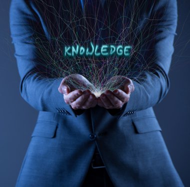 İşadamı elleri ile açık tutma