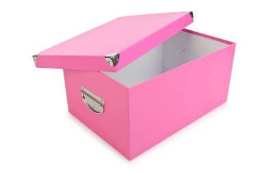 pembe giftboxes üzerinde beyaz izole
