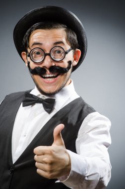 Vintage kavram komik adam