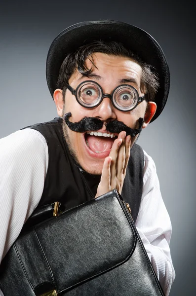 Funny man in vintage concept — Stock Photo, Image