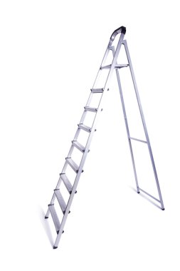 Beyaz arka plan üzerinde izole merdiven