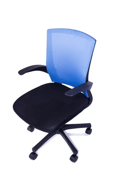 Silla de oficina azul aislada sobre fondo blanco —  Fotos de Stock