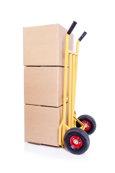 Shipping cart isolated on the white background — Stock Photo, Image