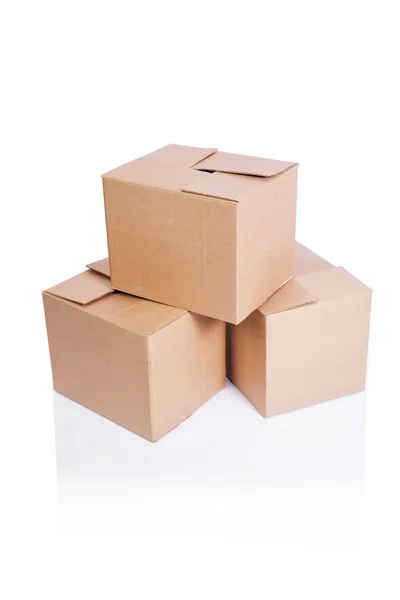 Conjunto de cajas aisladas en blanco — Foto de Stock