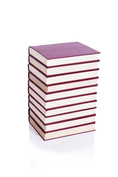 Stack di libri isolato lo sfondo bianco — Foto Stock