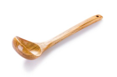 Tahta kaşık beyaz üzerine izole