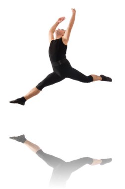 Genç dansçı beyazların arasında.