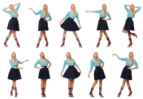 Composite photo of woman in various poses — Stock Photo, Image