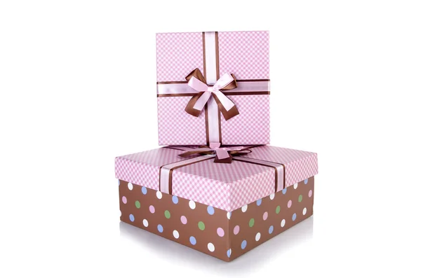 Giftboxes isolated on the white background — Stock Photo, Image