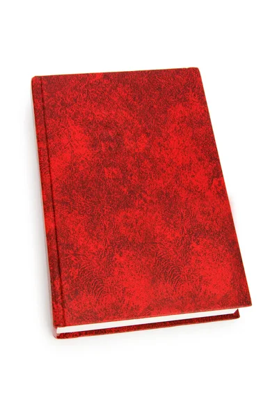 Beyaz arka plan üzerinde izole kırmızı kaplı kitap — Stok fotoğraf