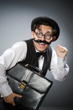 Vintage kavram komik adam