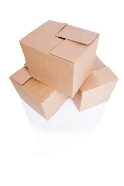 beyaz izole kutuları kümesi