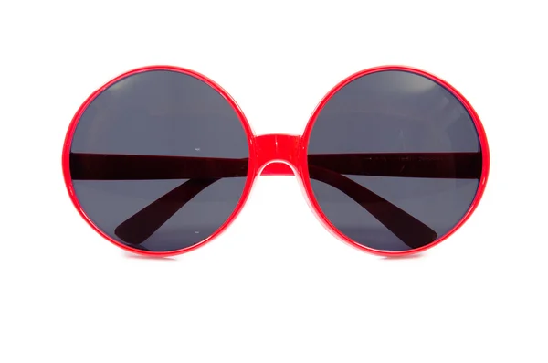 Κόκκινα γυαλιά ηλίου απομονωμένα σε λευκό — Φωτογραφία Αρχείου