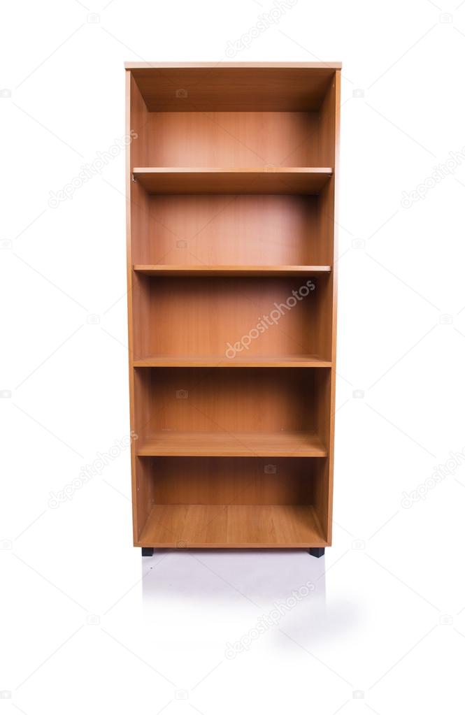 Office cabinet shelf isolated on white background