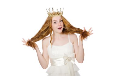 Taçlı kadın beyaz tenli