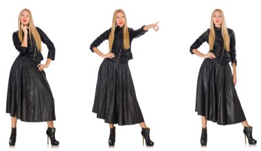 Çeşitli pozlarda kadın resmi.