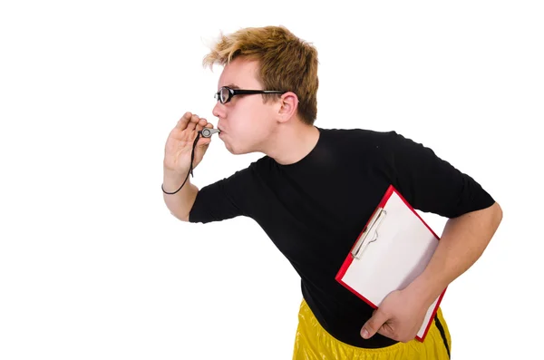 Hombre divertido en concepto deportivo — Foto de Stock