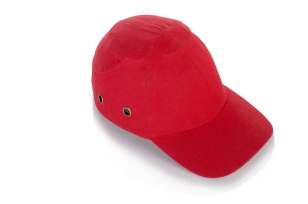 Casquette de baseball rouge isolée sur le fond blanc — Photo