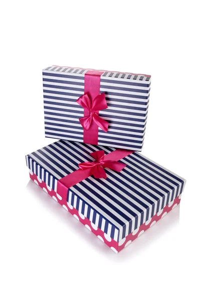 Giftboxes που απομονώνονται σε λευκό φόντο — Φωτογραφία Αρχείου