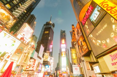 New York - 5 Eylül 2010: Times Meydanı 5 Eylül 'de New York' ta