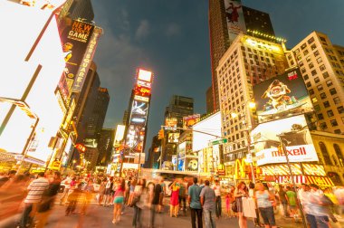 New York - 5 Eylül 2010: Times Meydanı 5 Eylül 'de New York' ta