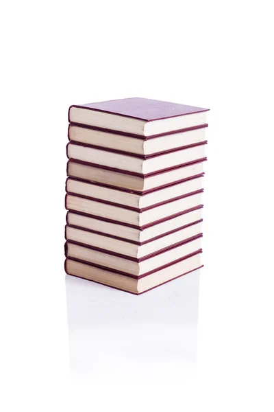 Stack di libri isolato lo sfondo bianco — Foto Stock