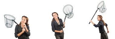 Ağı beyaz olan kadın.