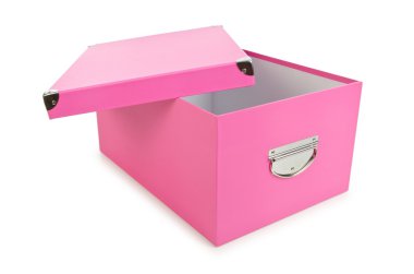 pembe giftboxes üzerinde beyaz izole