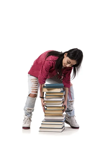 Jovem estudante se preparando para exames — Fotografia de Stock