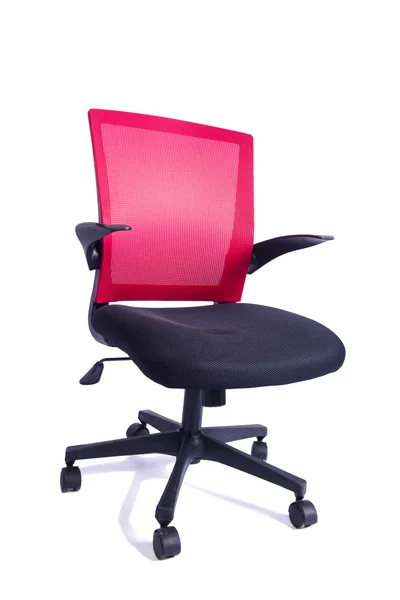 Silla de oficina roja aislada sobre fondo blanco —  Fotos de Stock