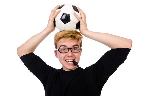 Homem engraçado no conceito de esportes — Fotografia de Stock