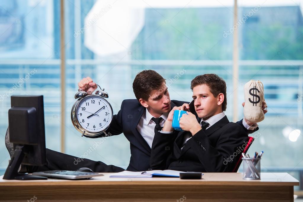 Time is money concept with two businessman — Stock Photo © Elnur ...