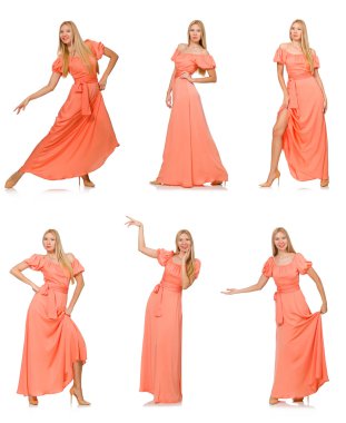 Çeşitli pozlarda kadın resmi.